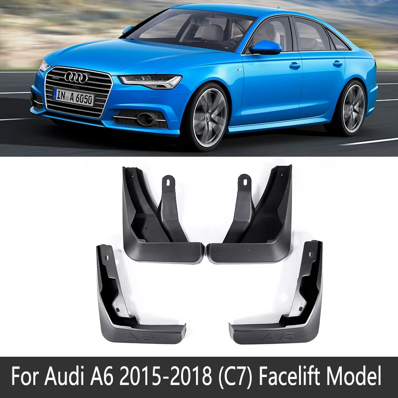 Fit Facelift Model Брызговик для Audi A6 седан Avant C7 2011~ крыло брызговик брызговики аксессуары для брызговиков 2007 2008 2009 4th 4 Gen - Название цвета: Fit Facelift Model