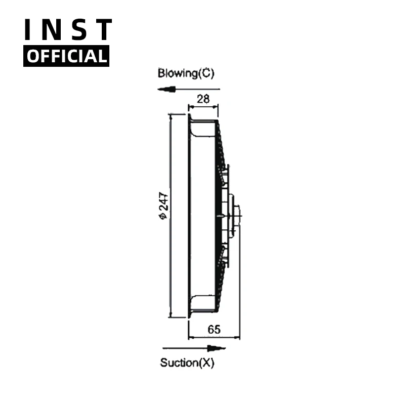 

Air Conditioning Fan AC A/C Blower Motor FOR Rectangle Diameter:247mm 12V