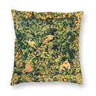 Мягкая Наволочка с изображением Вильяма Морриса леса животных лисы и птиц декоративная квадратная наволочка 40x40 см наволочка для дивана