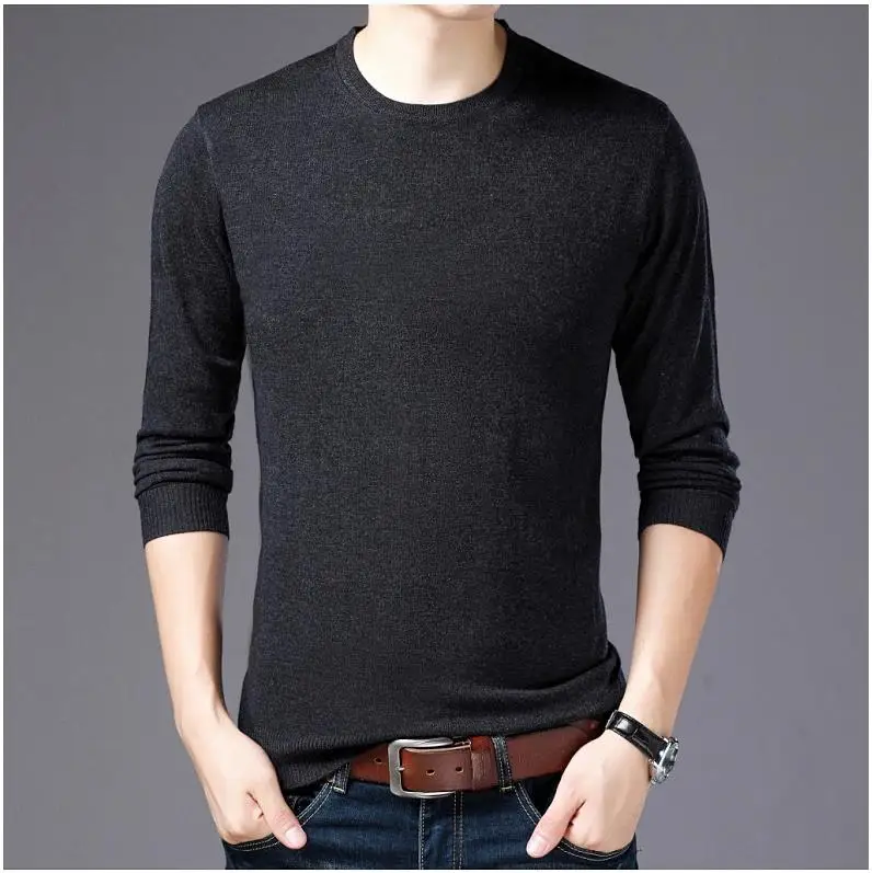

men o-neck solid color long sleeve sweaters men's clothing 2022 Autumn winter Solid color Knitted sweaters zde2898