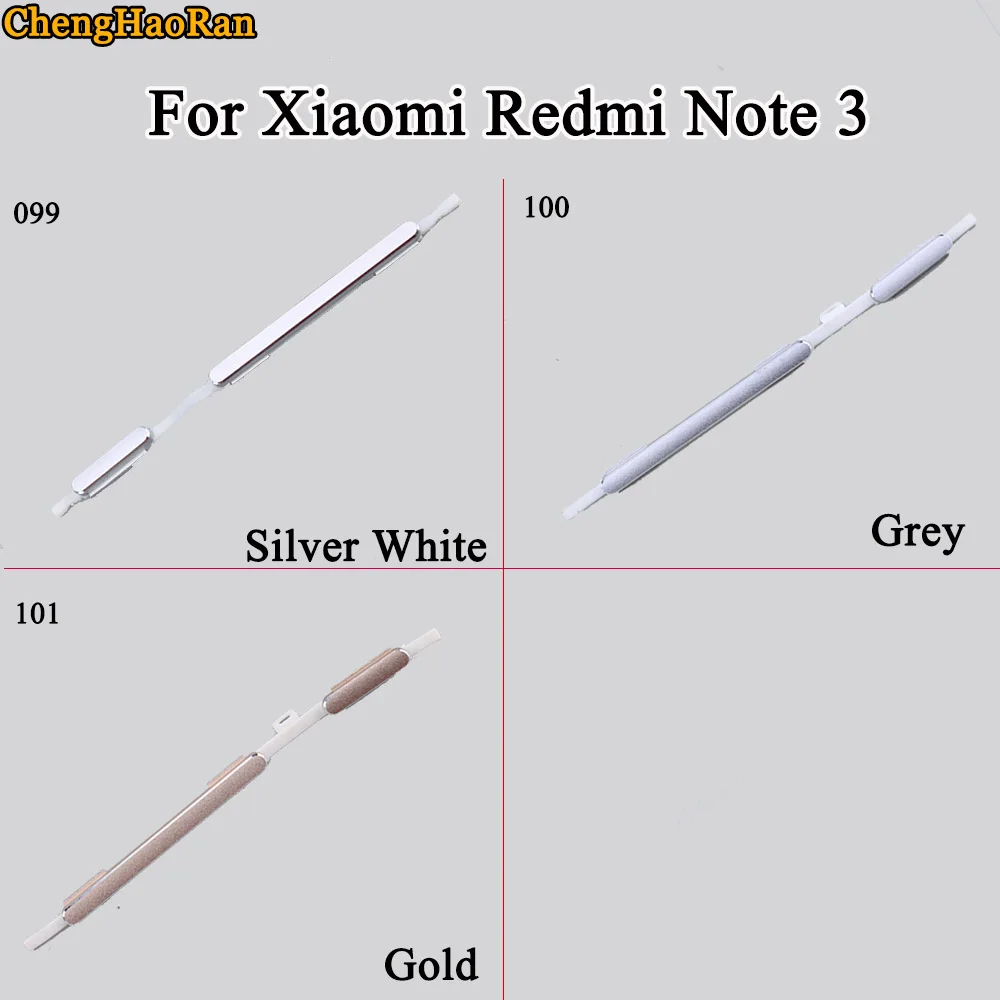 ChengHaoRan 1 шт. для Xiaomi Redmi Note 3 совершенно новый набор боковых кнопок Кнопка питания +