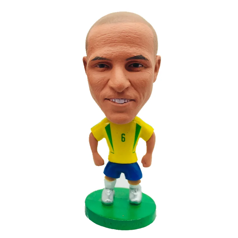 Soccerwe 6 5 см высота Футбольная звезда Кукла # Роберт Карлос фигурки желтый комплект
