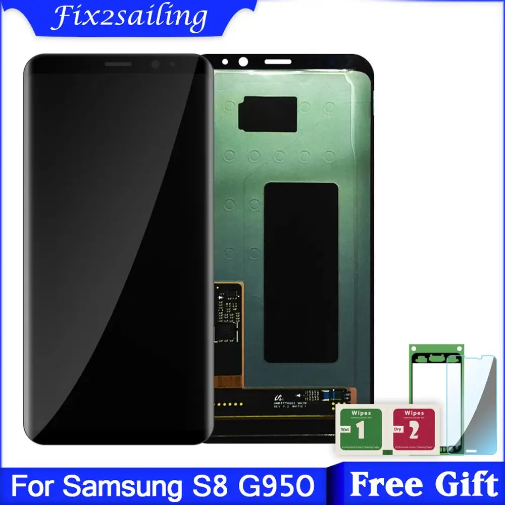 Сменный ЖК-дисплей для Samsung galaxy S8 G950 G950F G950U G950W сенсорный экран с рамкой и