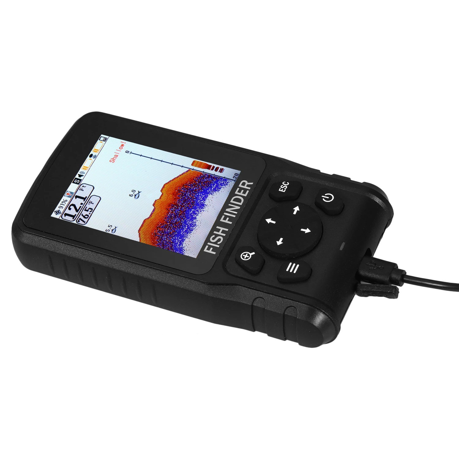 Портативный рыболокатор с ЖК дисплеем 2 8 дюйма беспроводной гидролокатор на