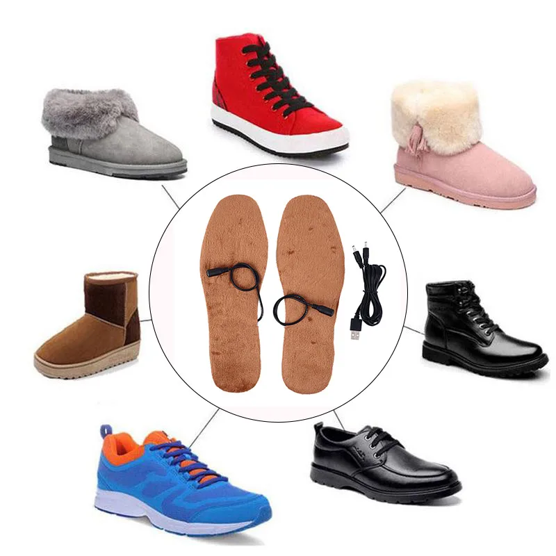 Стельки с электроподогревом для мужчин и женщин теплые зимние стельки