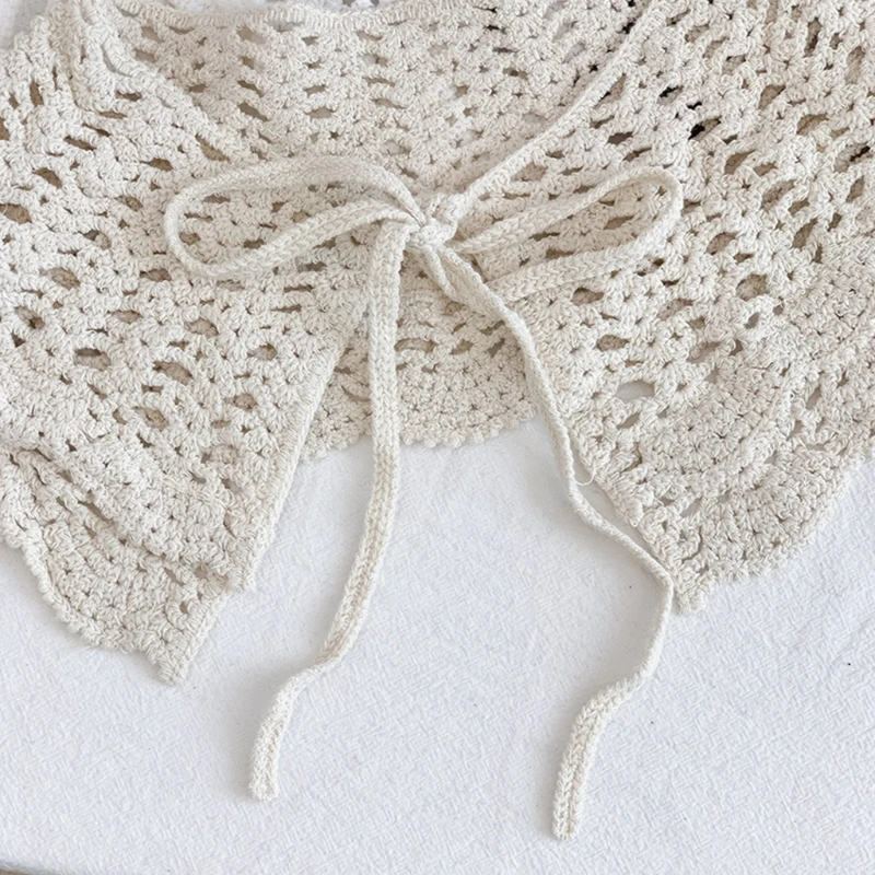 Женская ажурная вязаная шаль 896E милый вязаный крючком двухслойный кружевной