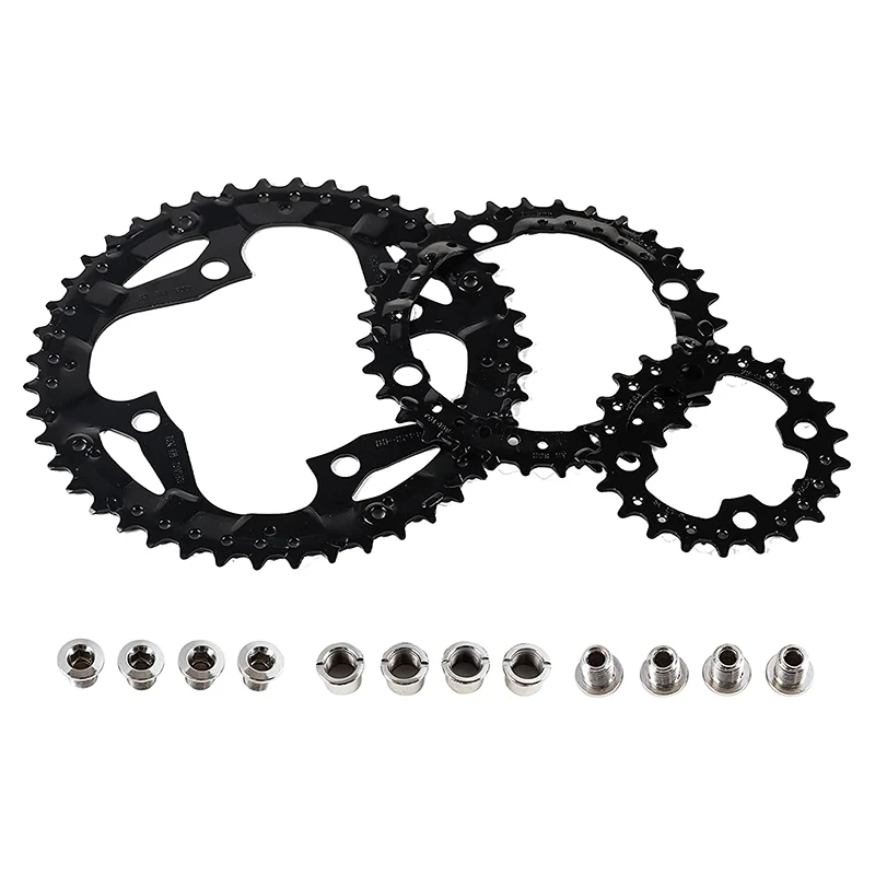

64/104 BCD Bike Chainring Set With Pin, Steel Double/Triple MTB Chainring 22T 32T 44T Mountain Bicycle Chainrings