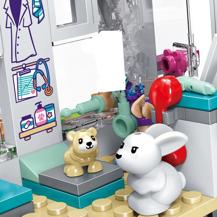 550 шт строительные блоки игрушечное здание с Lepiningly Friends 41345 The Heartlake City Pet Center Shop