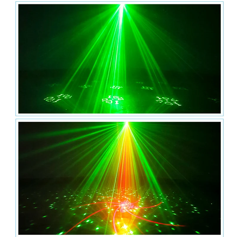 Лазерная лампа 48 узор мини led Голосовое управление сценические огни