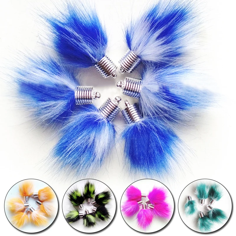 Помпоны из искусственного кроличьего меха 12 цветов сделай сам ювелирные изделия