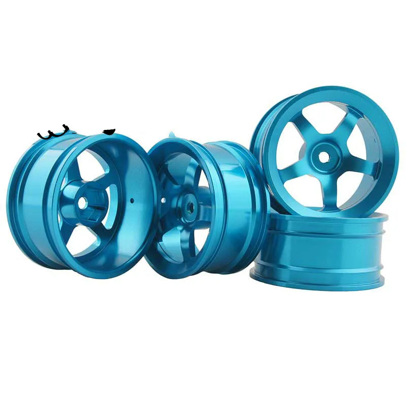Tamiya-cubo de rueda de aleaci&oacute;n de aluminio 1/10 HPI, llanta de Metal de 52,5mm para coches de carreras teledirigidos, 4 Uds.-1