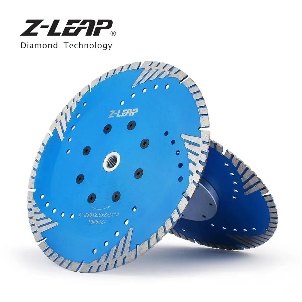 Алмазная пила с фланцем M14 9 дюймов горячий прессованный режущий диск для