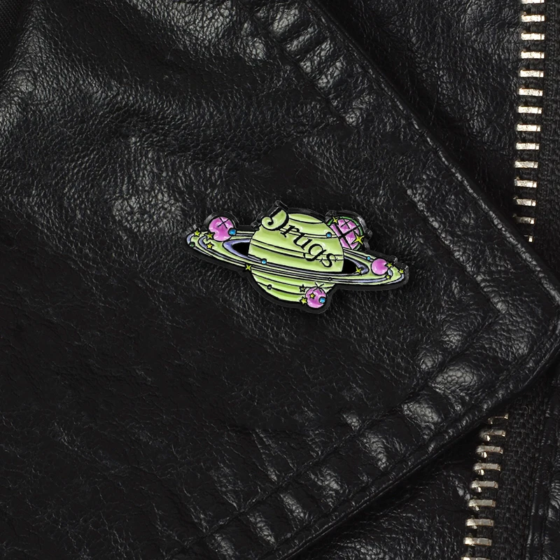 Романтическая эмалированная заколка астрономическая звездная планетарная