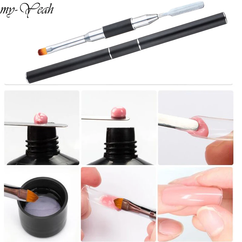 Двухсторонний акриловый УФ-гель my-Yeah для наращивания ногтей кисть рисования