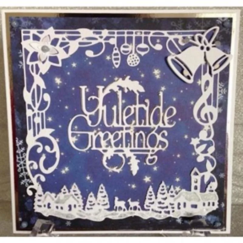 Металлический Трафаретный вырубной штамп квадратный Трафареты набор сделай сам