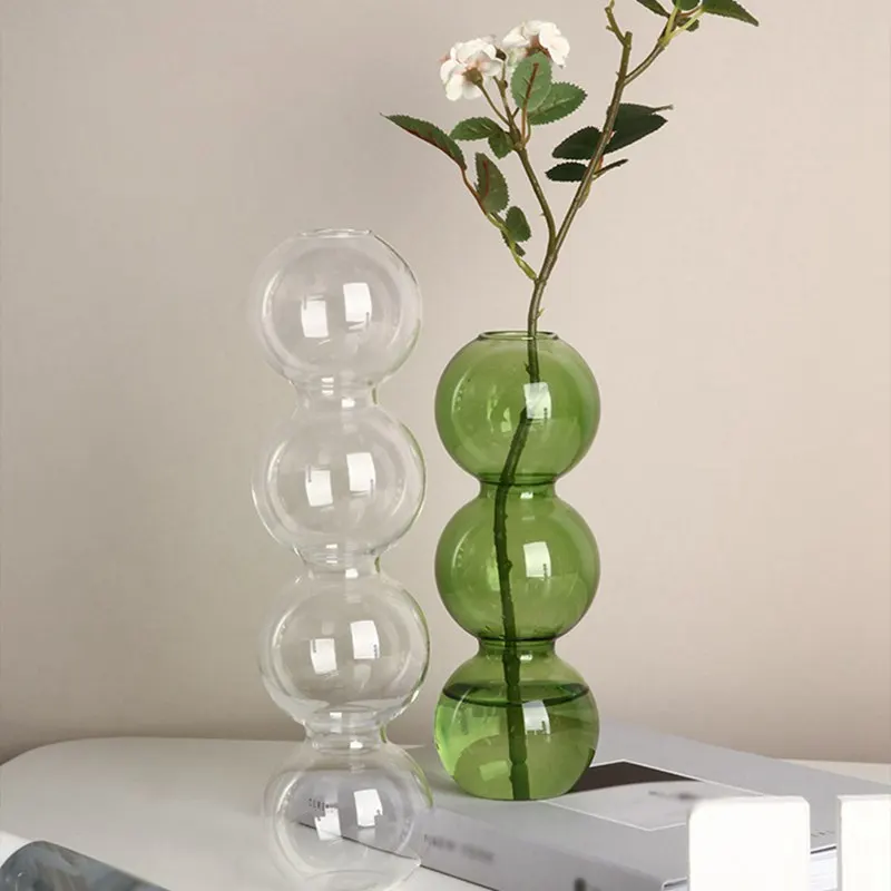 Простой Сферический Стекло ваза украшения с геометрическим принтом цветного