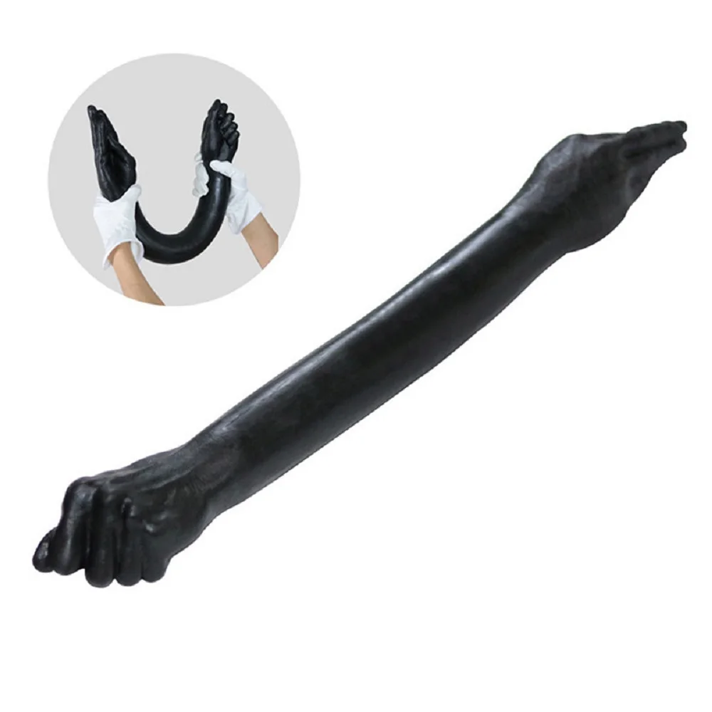 

New Design 65cm Long Black Arm Fisting Fist Dildo Huge Double Ended Dildos Vaginal Anal Plug Sex Toys for Woman Masturbation