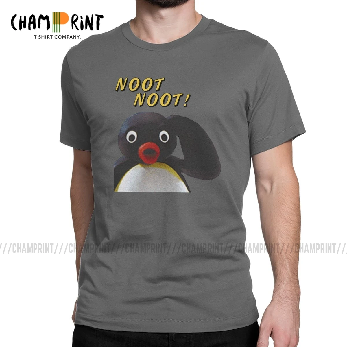 Мужская футболка Pingu Noot смешная мультяшная забавная с пингвином и мемом футболки