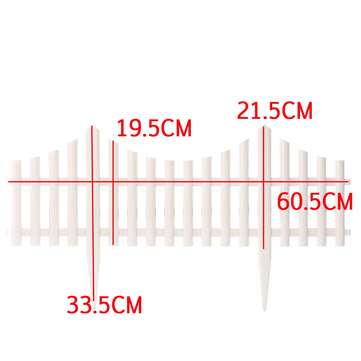 

610x330mm 12Pcs Plastic Garden Border Fencing Fence Pannels Outdoor Landscape Decor Edging Yard Easy Install Insert Ground Type