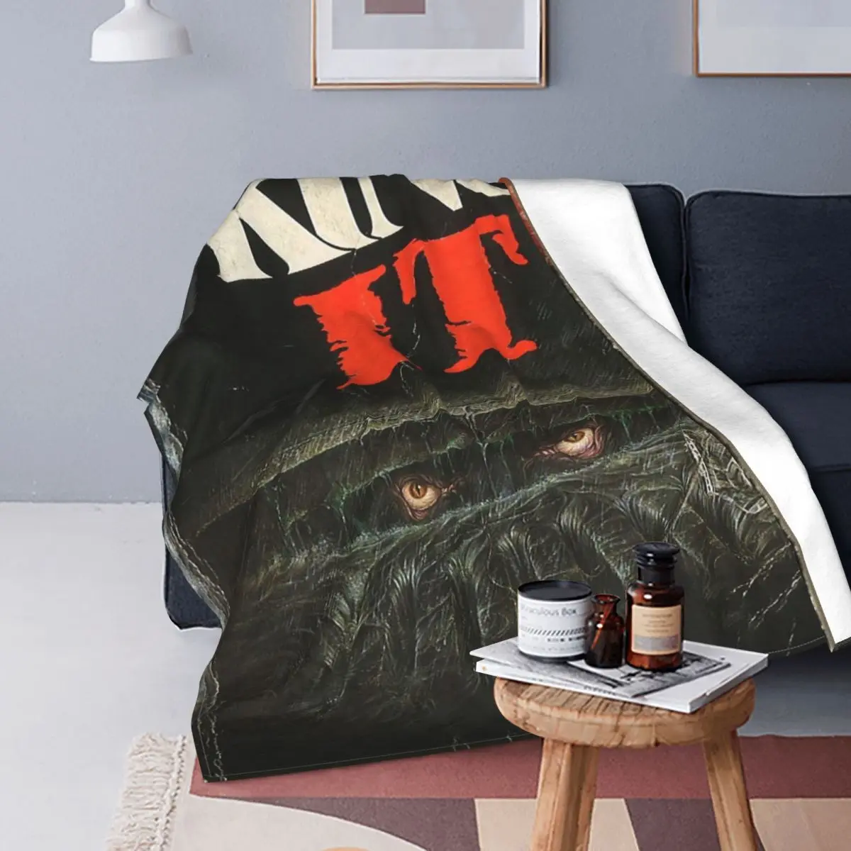 

Stephen King's It Blankets Flannel Decoration Movie Horrible Breathable Lightweight Thin Throw Blanket for Bed Couch Bedspreads