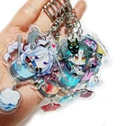 Аниме брелок Genshin Impact для косплея Hutao Xiao Albedo Zhongli, милый мультяшный персонаж, подвеска для автомобиля, коллекция ювелирных изделий для фанатов