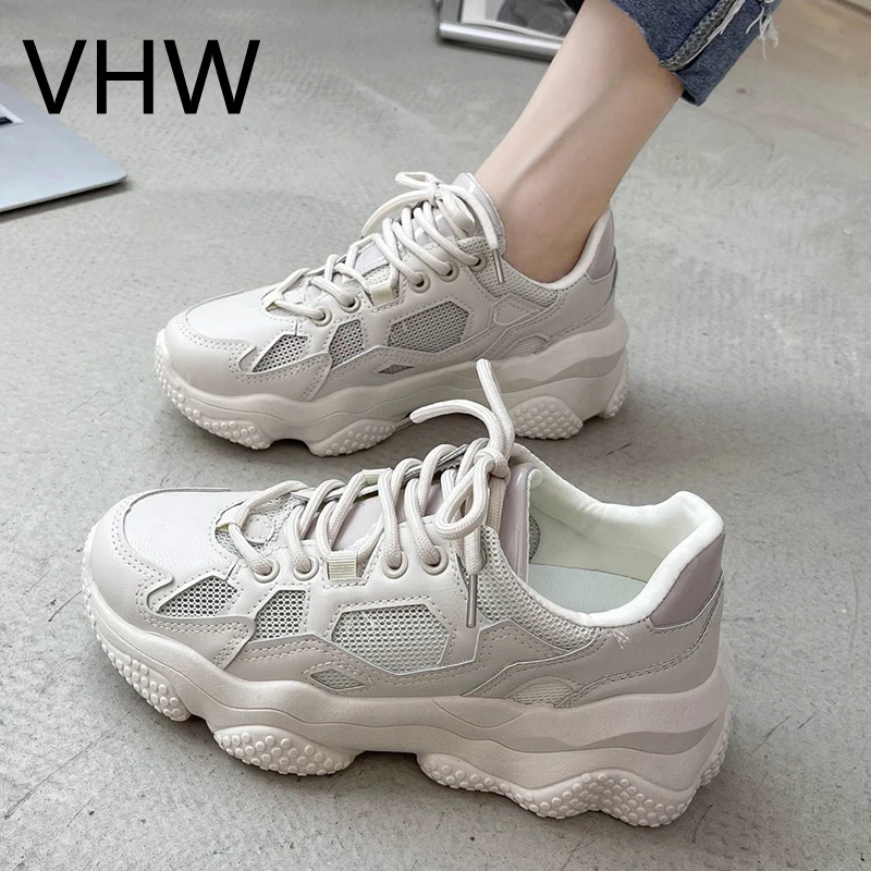 

Women Platform Shoes 2021 Summer Sneakers Female Mesh Breathable Trainers Casual Sport Outdoor Comfortable Chunky Sneakers