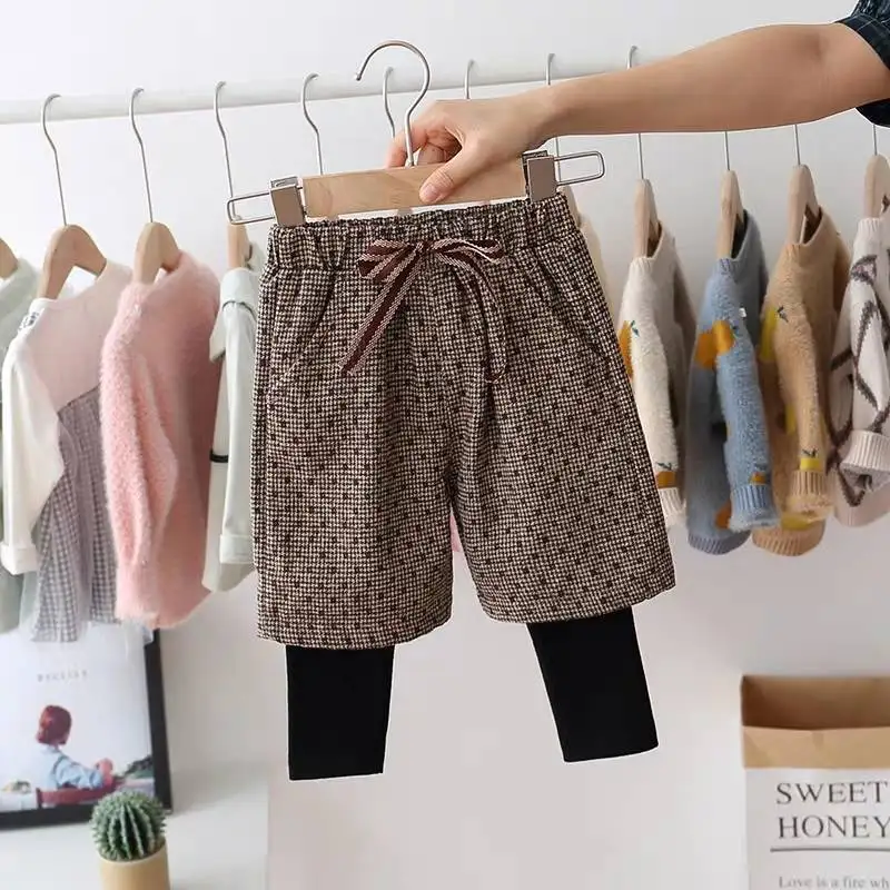 Модные демисезонные вельветовые брюки для девочек в Корейском стиле новинка 2020