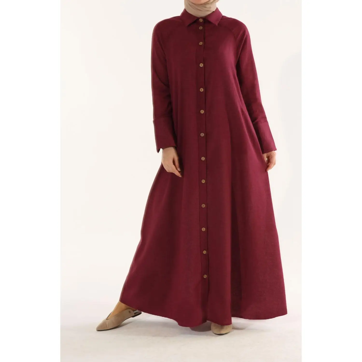 Льняная абайя с рукавом реглан|Мусульманская одежда| |