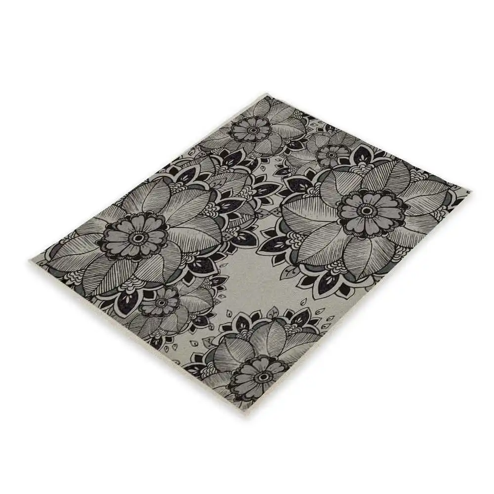 Индийский образец пледа для столового белья, антискользящие коврики для кухонных принадлежностей, украшение дома, подстаканники.