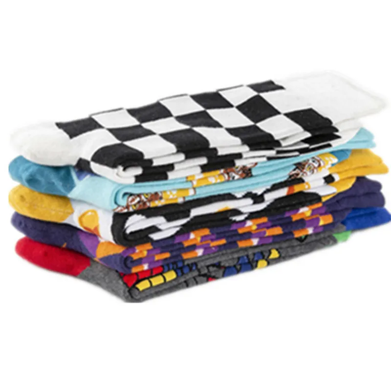 Высокое качество хлопок счастливые мужские носки для женщин британский стиль