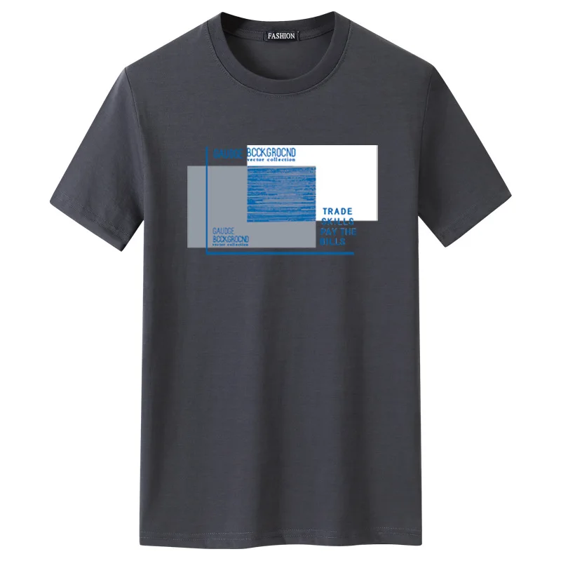 

2021 New Plus Size Loose S-5xl Letter Fat Short Sleeved T-shirt Summer Casual Simple Men Sports Cotton Tops Tide Free Shipping