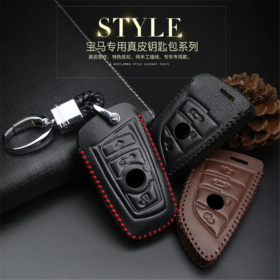 New Arrival Leather For Bmw Car Key Cover Case Auto Key Bag Shell Skin Car Accessories For BMW E46 F10 F30 E39 E87 Car Styling