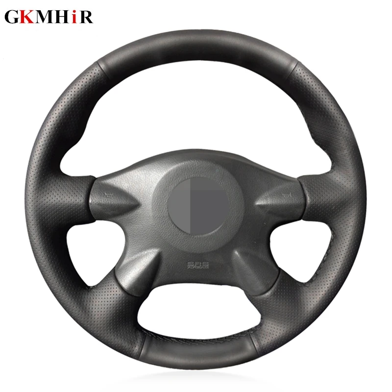 

Black Artificial Leather Steering Wheel Cover for Nissan Almera (N16) X-Trail (T30) Primera (P12)Terrano 2 Pathfinder Paladin