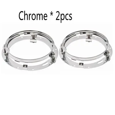 Chrome 60w YAIT 2Psc 7 дюймовый светодиодный фар H4(Подол короче спереди и длиннее сзади) с Halo Ангельские глазки для Lada 4x4 urban Niva Jeep JK Land rover defender Hummer H1 H2 - Цвет: Chrome 60w