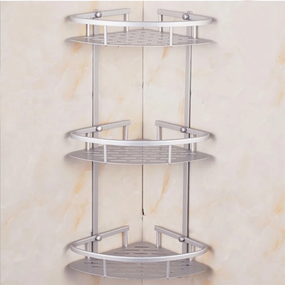 

Aluminum Triangle Single Layer Plate Shelf Bathroom Tray Bathroom Hanging Corner Bathroom Accessory