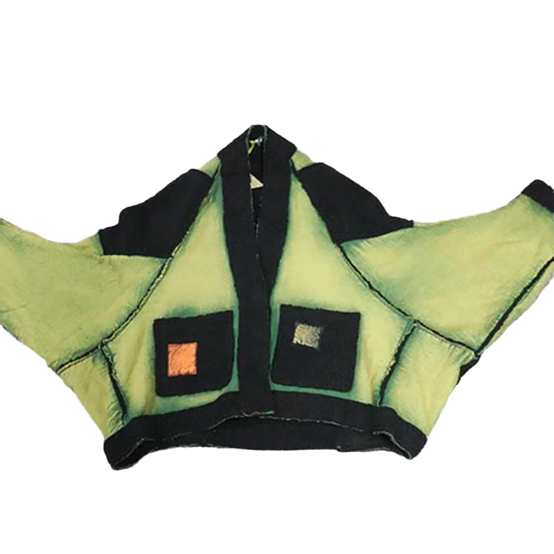

Green Lamb Wool Jacket Women Fashion Winter Coat Womens Fleece Warm Cropped Jackets Overcoat Unique Motorcycle clothing XC124