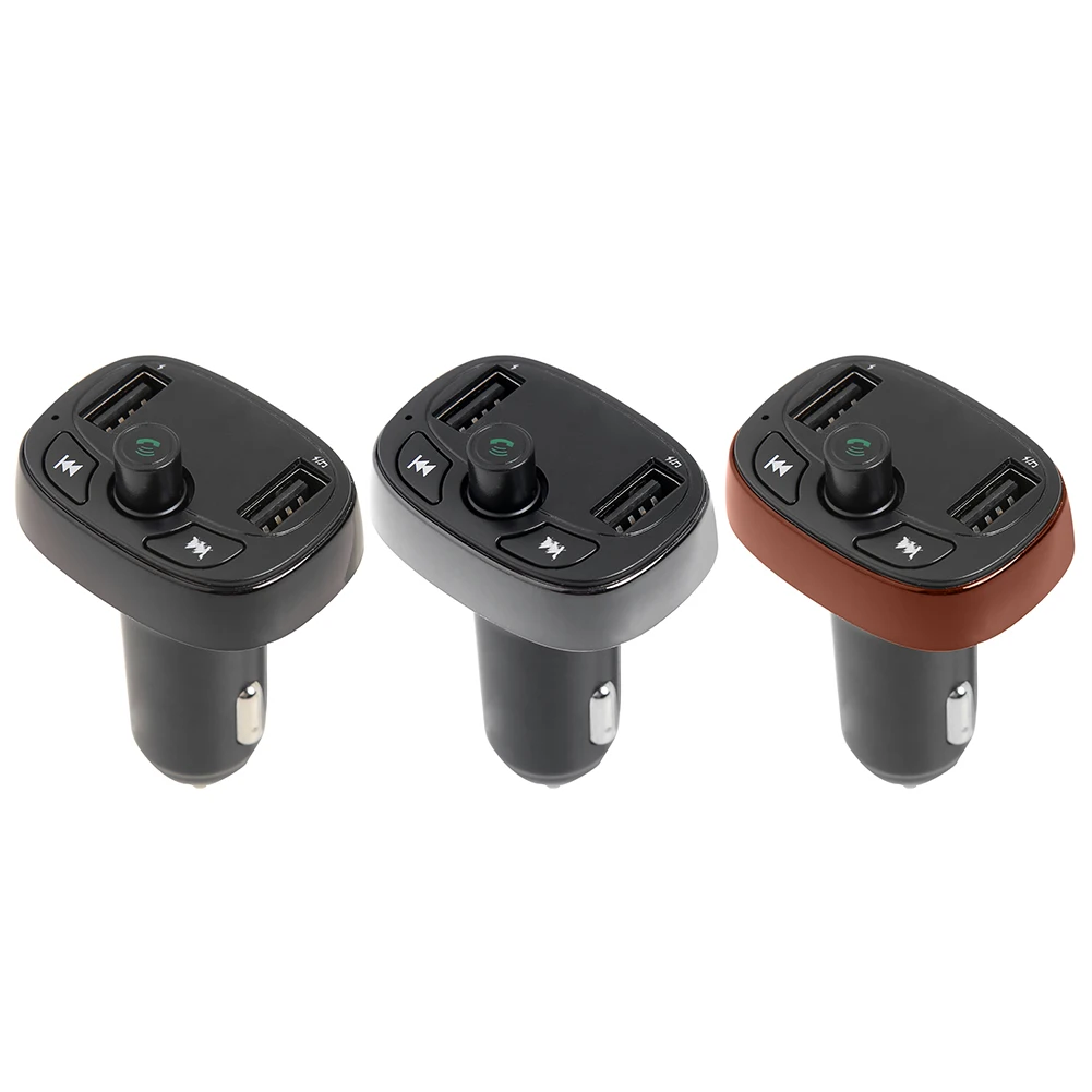 

VODOOL 12-24V Dual USB Charger FM Transmitter 3.4A Bluetooth Handsfree Car Kit Wireless FM Modulator TF Card U Disk MP3 Player