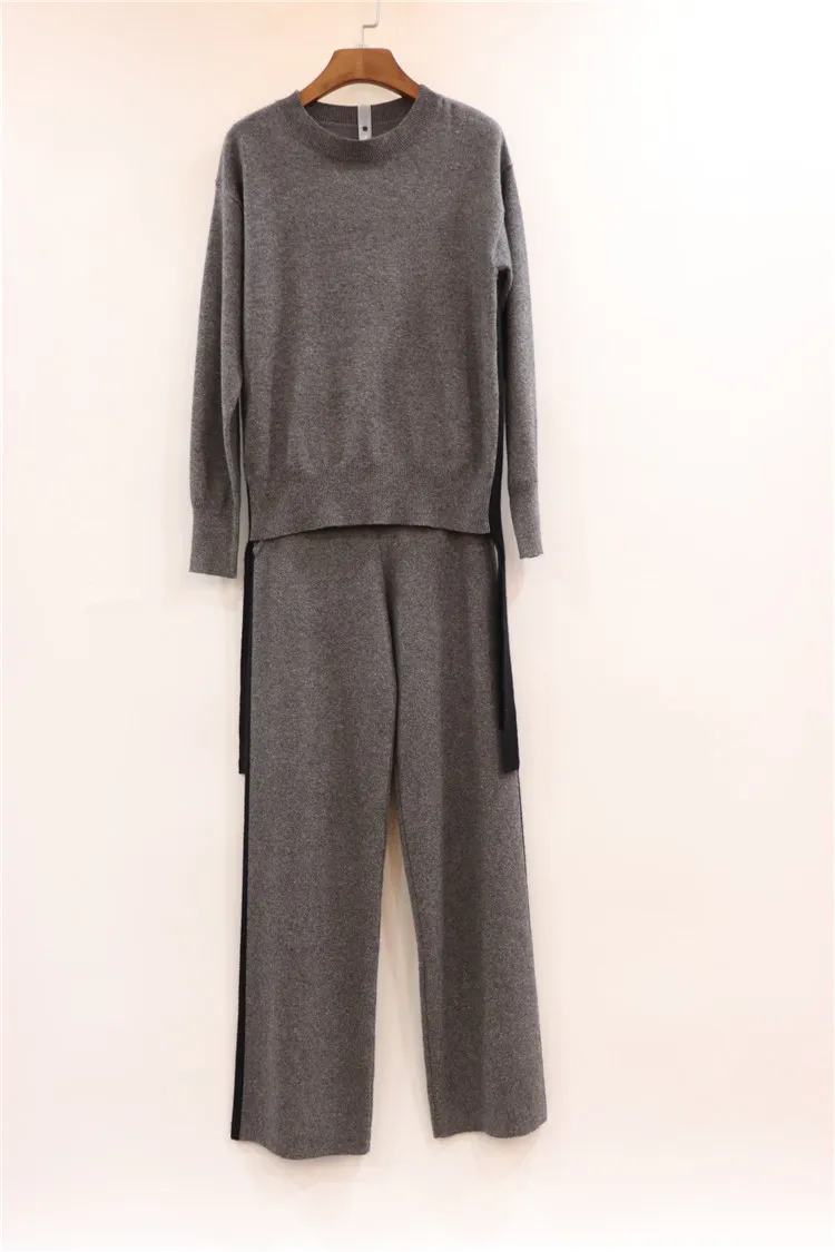 30% шерсть + 45% кашемир вязаные теплые костюмы бандажный кашемировый шерстяной