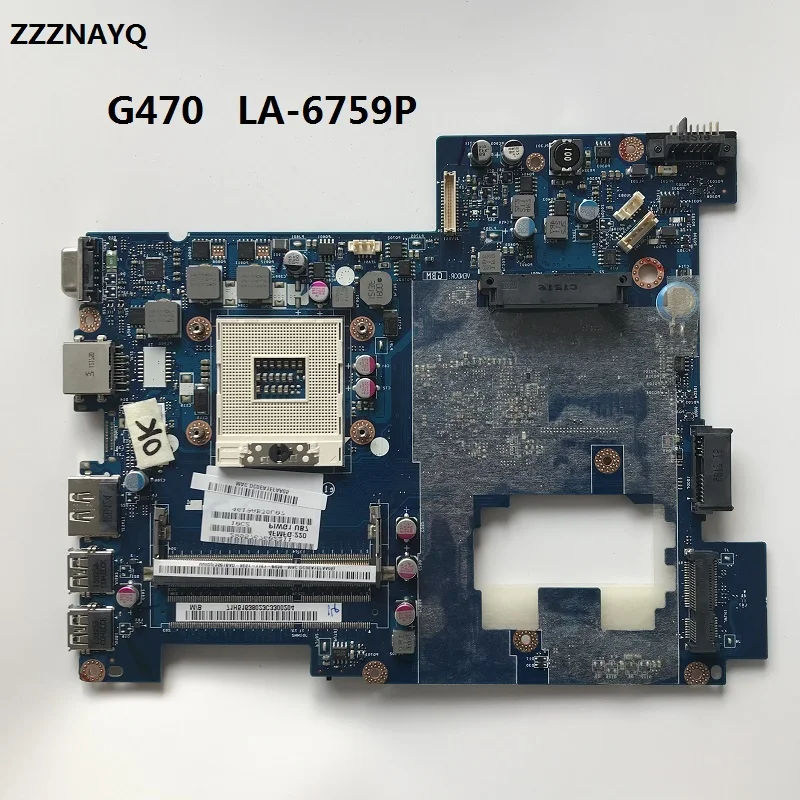 PALUBEIRA для lenovo G470 Материнская плата ноутбука HM65 DDR3 GMA HD 3000 PIWG1 LA 6759P Протестирована