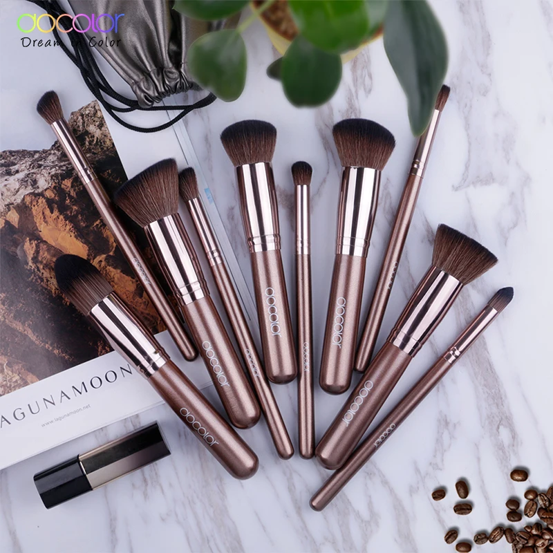 Набор кистей для макияжа Docolor 10 шт. кисть пудры основы под макияж глаз румян набор