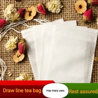 100 pcs disposable drawstring filter bags for tea non woven herbal coffee filter bag flower tea brewing bags accessories