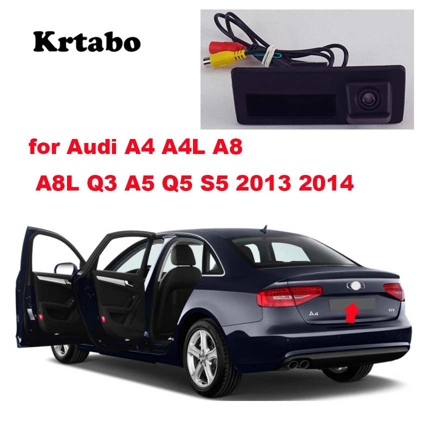 

Автомобильная камера для Audi A4 A4L A8 A8L Q3 A5 Q5 S5 2013 2014 Автомобильная камера заднего вида CCD HD ночное видение высокое качество