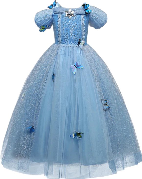 

Girls Princess Costume Kids Halloween Cosplay Party Dress Children Christmas Dress Up Robe Fille