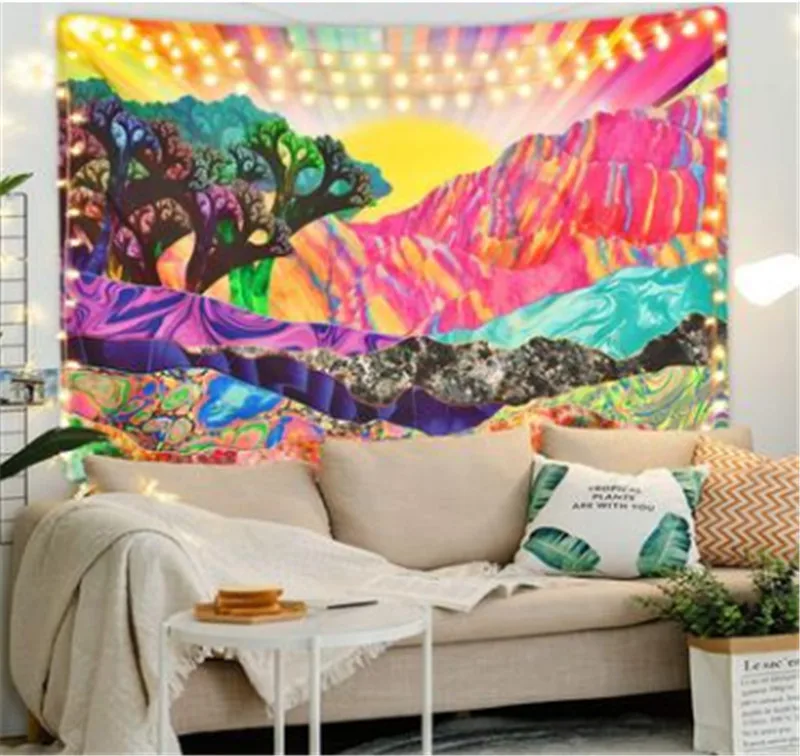 Психоделические крепление гобелен с монстром искусства на стене дома Одеяло