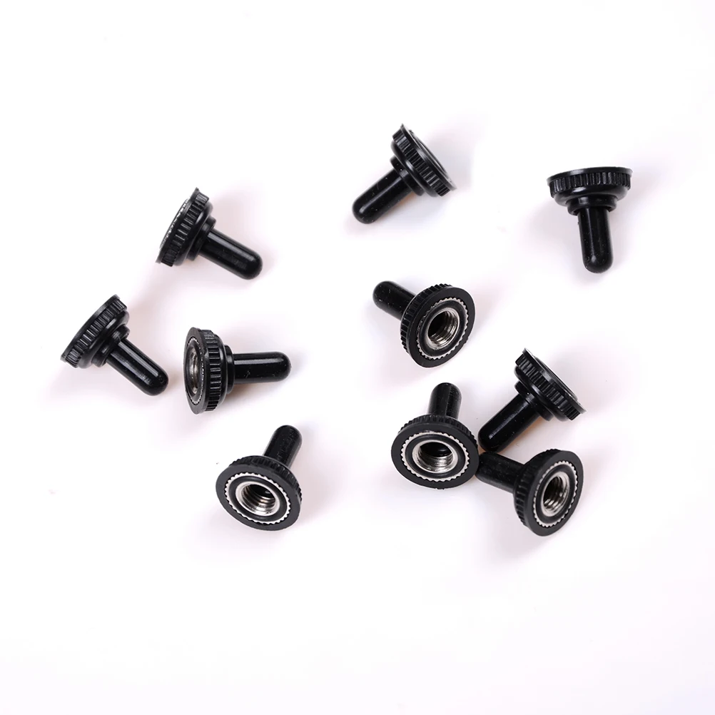 10 шт. 6 мм черная резиновая водонепроницаемая крышка колпачок для ботинка