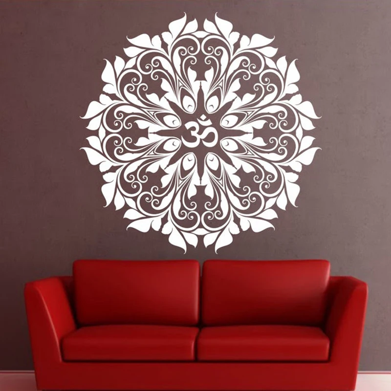 

Mandala Wall sticker lotus mandala meditation Yoga decor Namaste Yoga decor Vinyl Wall Decal for Home Interior Decor Mural Z809