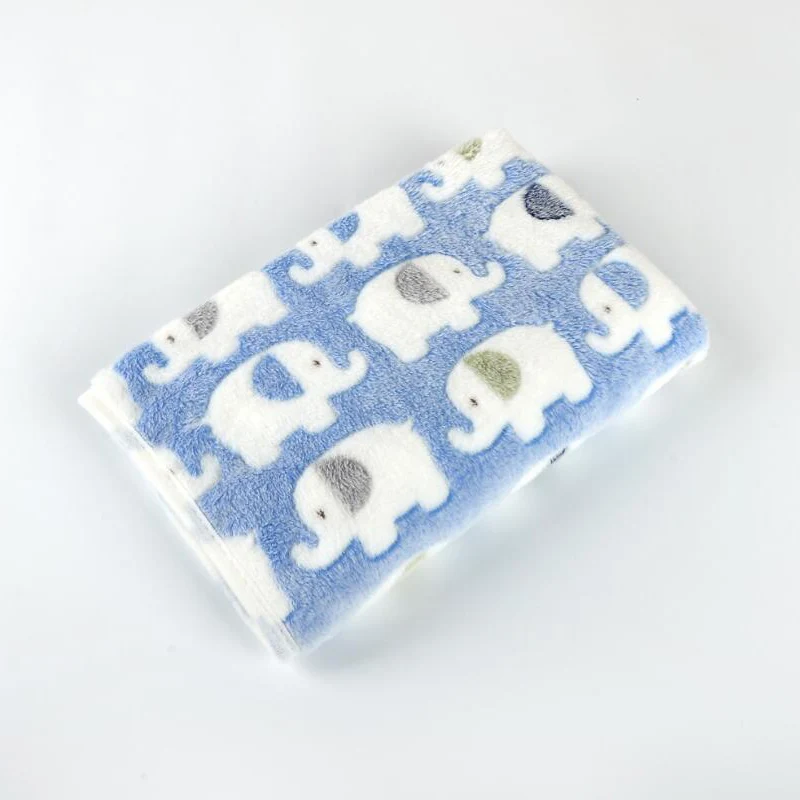 Одеяло для собак коврик питомцев Коралловая флисовая кровать с принтом коврики