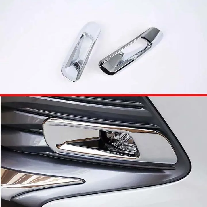 

For Toyota Camry 2018 2019 Car Decoration ABS Chrome Front Fog Light Lamp Cover Trim Molding Bezel Garnish Sticker