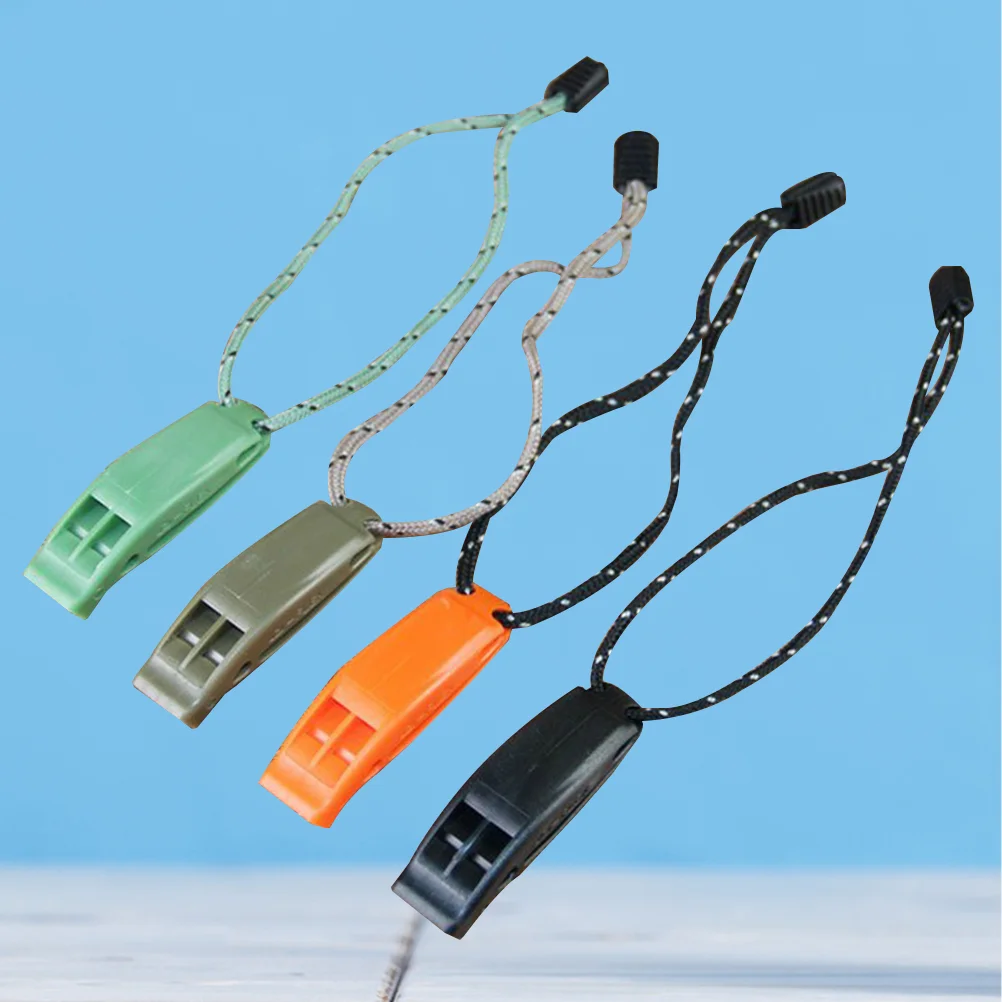 

2PCS Referee Whistle Plastic Whistle With Lanyard For Football Basketball Sports Survival Emergency Pet Training Umpire