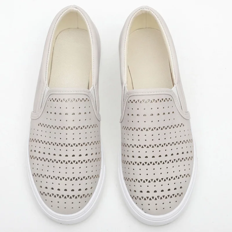 Новинка женская обувь на плоской подошве модные холщовые туфли с вырезами для